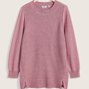 Penningtons NWT Shaker Stitch Pink Cotton Sweater Size X